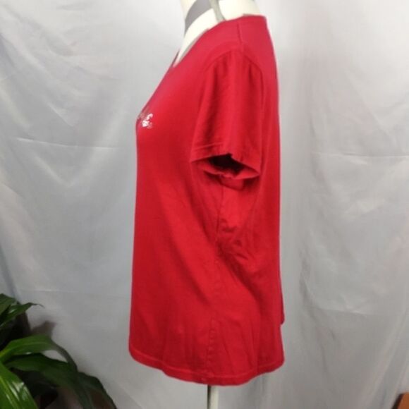 Red Naughty Nice Studded Christmas Tee - Picture 3 of 6